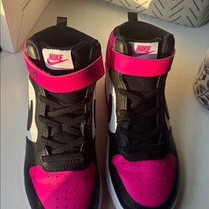 Nike Black and Pink High-Tops